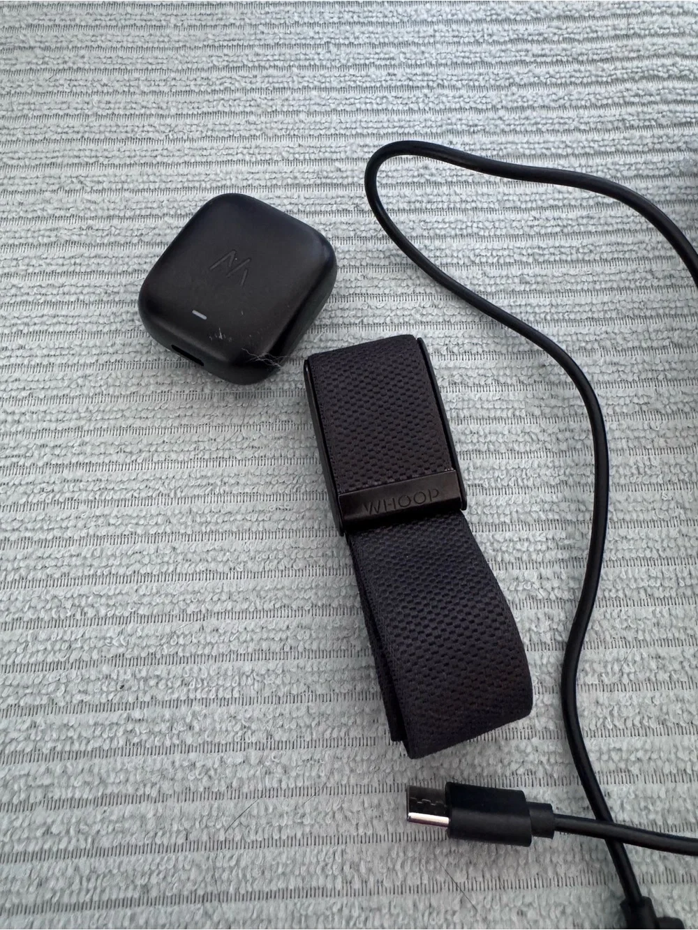 Whoop 4.0 Black Band, Charger, and Box